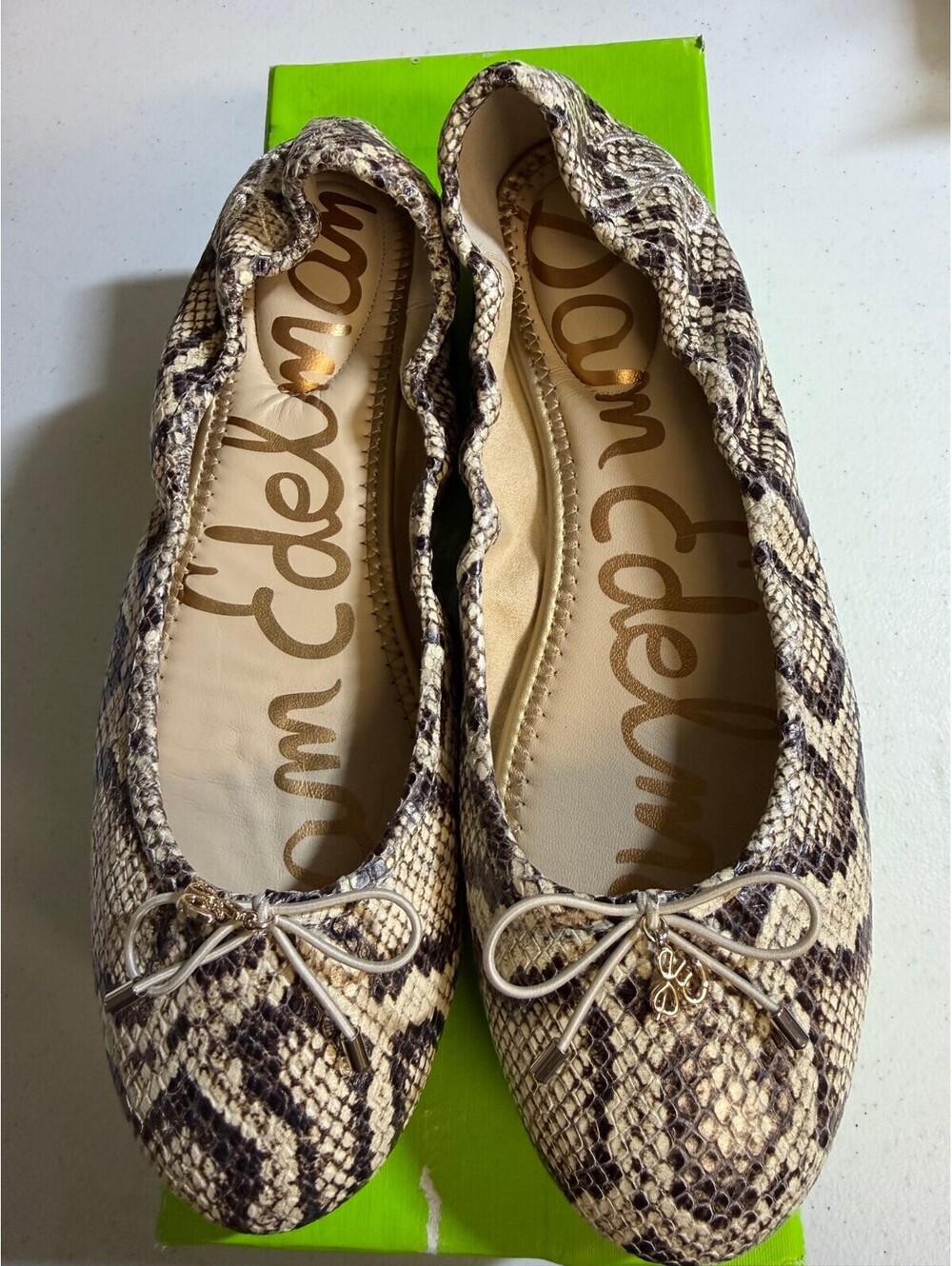 Sam Edelman Felicia Snake Print Ballet Flats Size 9.5
